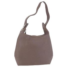 Bolsa de Ombro LOEWE em Couro Roxo cinza Auth 186309 Roxo escuro