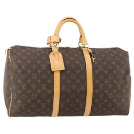 LOUIS VUITTON Bolsa Boston Monogram Keepall 50 M41426 LV Auth 183612SAV Monograma