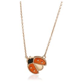 Pendente Lucky Spring in oro rosa, cornola e onice di Van Cleef & Arpels Altro
