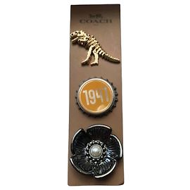 Set di 3 spille Coach D'oro
