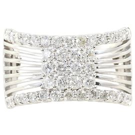 Autre Marque PT900 Platinum Band Ring with Diamond Other