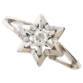 Autre Marque Anel de banda de platina com diamante Outro