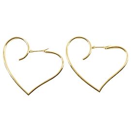 Autre Marque Orecchini a cerchio in oro giallo 18K D'oro