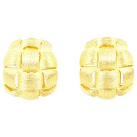 Autre Marque Pendientes de aro en oro amarillo de 18K Dorado