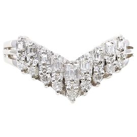Autre Marque PT900 Platinring mit 0.32ct Diamant Andere