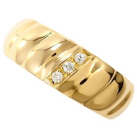 Autre Marque 18K Gelbgold-Ring mit Diamant Golden