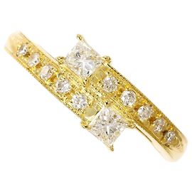 Autre Marque 18K Gelbgold-Ring mit Diamant Golden