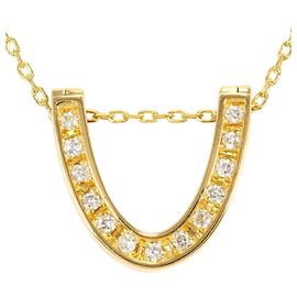 Autre Marque Collier en or jaune 18K avec diamant Doré
