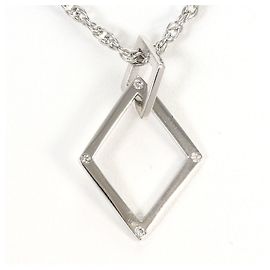 Autre Marque Platin-Halskette mit Diamant Andere