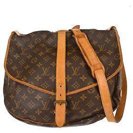Bolsa Louis Vuitton Saumur em Canvas Monogram 35 Marrom