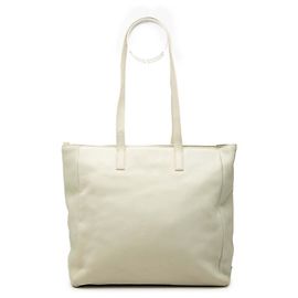 Sac cabas Prada avec plaque logo Triangle Blanc Vert