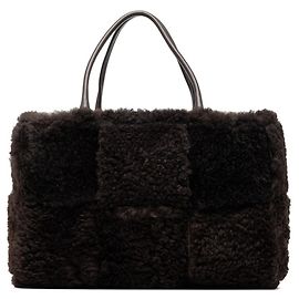 Bottega Veneta Maxi Intrecciato Arco Handbag Dark brown