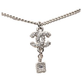 Collier Chanel Coco Mark Argenté
