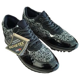 Autre Marque Walk Sneaker aus Tweed und Lackleder - Grau/Schwarz Schwarz Weiß Grau