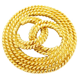 Spilla Chanel Coco Mark Circle D'oro