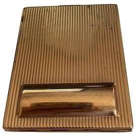Autre Marque Compatto CORONA in metallo dorato D'oro