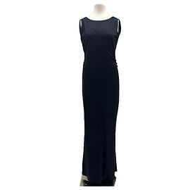 Chanel Robe bleu marine longue Bleu Marine