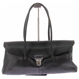 Sac à main Lemaire en cuir noir Noir