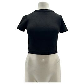 T-shirt con collo all'americana Marciano Marcia nera Nero