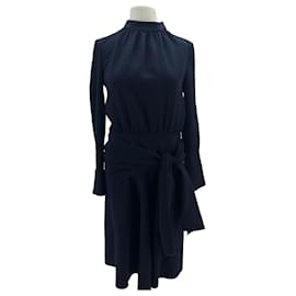 Ba&Sh Langarmkleid marineblau Marineblau