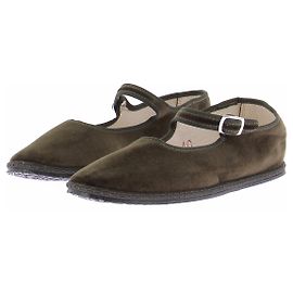 Autre Marque Ballerines velours vertes Vert