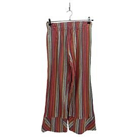 Free People Calça listrada multicolorida Multicor