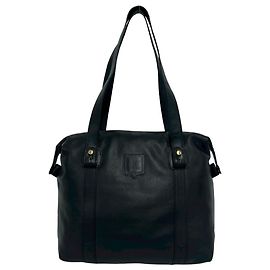 Céline CELINE Vintage Triomphe Logo Ledertasche Schwarz
