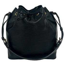 Sac cabas Louis Vuitton Petit Noé en cuir Epi Noir