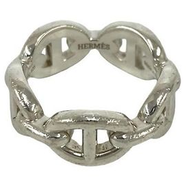 Hermès HERMES Chaine d'Ancre Enchainée Ring Silvery