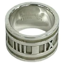 Tiffany & Co. Vintage Atlas Wide Band Ring Silber