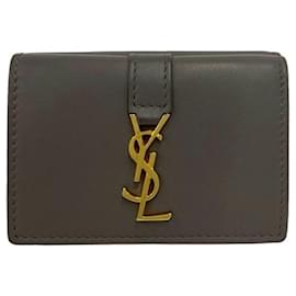 Carteira Origami Tiny Yves Saint Laurent Marrom