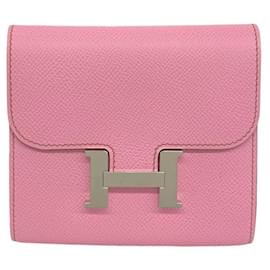 Hermès Portafoglio bi-fold compatto Constance Hermes Rosa