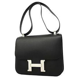 Hermès Hermes Constance 24 Schultertasche Schwarz