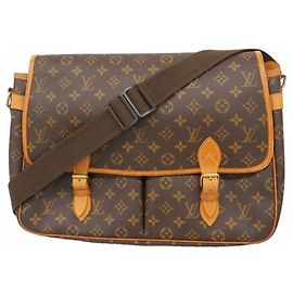 Borsa a tracolla Louis Vuitton Monogram Gibeciere GM Marrone