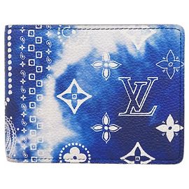 Cartera Louis Vuitton Monogram Bandana Slender Azul