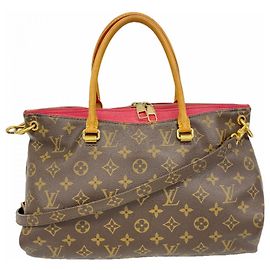 Borsa Louis Vuitton Monogram Pallas MM Marrone