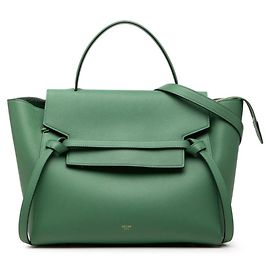 Céline Bolsa cinto de couro verde Celine Verde