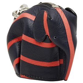 Loewe Leather Elephant Handbag Charm Red Navy blue