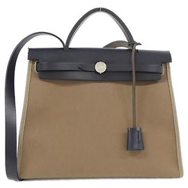 Hermès Bolsa Hermes Herbag Zip PM Azul Taupe