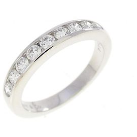 Tiffany & Co Tiffany Half Circle Channel Setting Ring Silvery