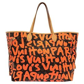 Bolsa Louis Vuitton Monogram Graffiti Neverfull GM Marrom Laranja