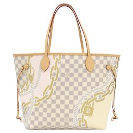 Bolso Louis Vuitton Damier Azur Neverfull MM Azul Otro