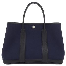 Hermès Borsa Hermes Garden Party Nero Blu