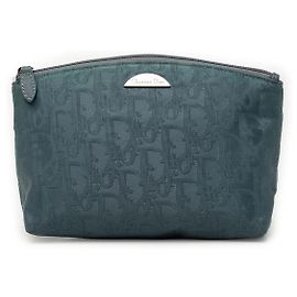 Dior Blue Diorissimo Trotter Canvas Pouch Blue Other