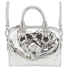 Louis Vuitton Silver Monogram Miroir Speedy Bandouliere 20 Silvery