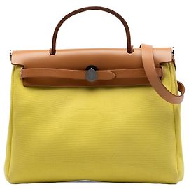 Hermès Yellow Toile Herbag Zip 31 Jaune