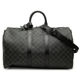 Louis Vuitton Keepall Bandouliere 45 in Damier Graphite nero Nero