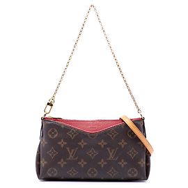 Clutch Louis Vuitton Brown Monogram Pallas Marrone