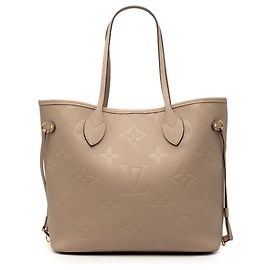 Louis Vuitton Beige Monogram Giant Empreinte Neverfull MM Beige