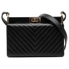 Chanel Black Chevron Lambskin Reissue 2.55 Frame Crossbody Noir